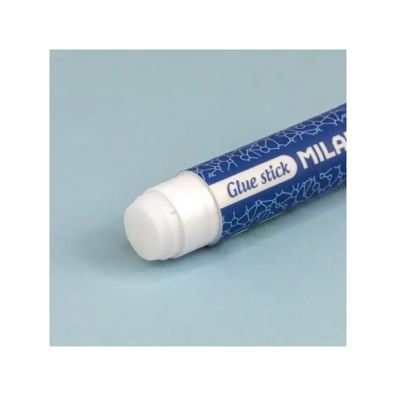 Milan Pack 4 Barras de Pegamento 8 g - Multiusos - Multisuperficies - Sin Disolventes - Uso Escolar - Color Azul | Ahorro Imprim