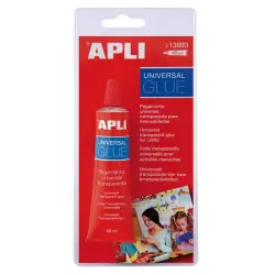 Apli Tubo de Pegamento Universal 40ml - Secado Rapido - Resistente al Agua - Transparente | Ahorro Imprimiendo