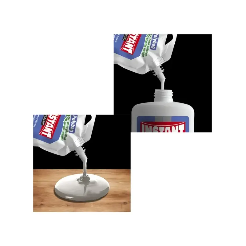 Instant Classic Cola Blanca 250gr en Formato Polybag - Apto para Uso Infantil y/o Domestico - Sin Disolventes - Color Blanco | A