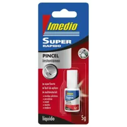 Imedio Super Rapido Bote de Pegamento Instantaneo con Pincel 5gr - Transparente - Multimaterial | Ahorro Imprimiendo