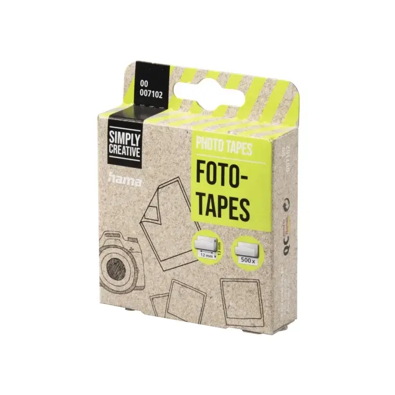 Hama Pack de 500 Adhesivos de Doble Cara - Ideal para Fotos - 12x13mm - Colores Surtidos | Ahorro Imprimiendo
