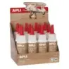 Apli Bote de Cola para Madera 80ml - Aplicador de Precision Incluido - Gran Poder de Adhesion - Transparente al Secar - Sin Diso