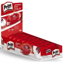 Pritt Compact Roller Adhesivo Permanente 8.4mm x 10m - Aplicacion Limpia - Preciso y Reciclable | Ahorro Imprimiendo