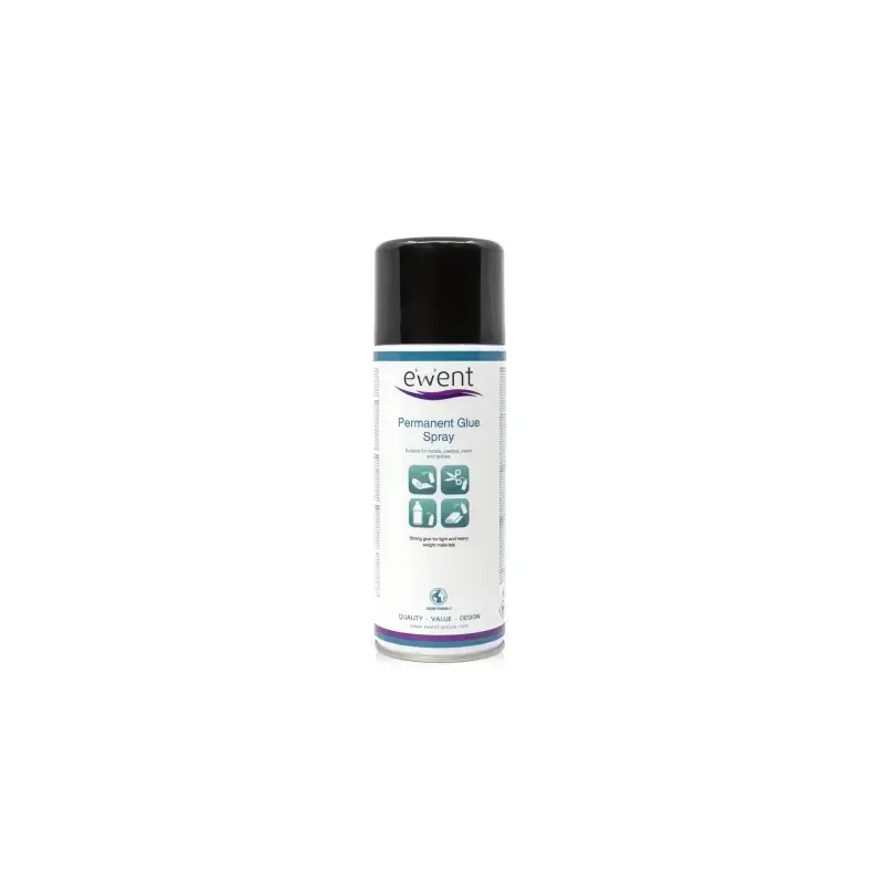 Ewent Spray de Pegamento Permanente - Secado Rapido - 395gr - Color Transparente | Ahorro Imprimiendo