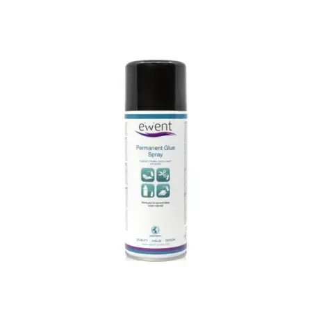 Ewent Spray de Pegamento Permanente - Secado Rapido - 395gr - Color Transparente | Ahorro Imprimiendo
