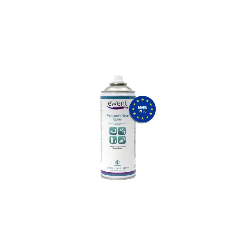 Ewent Spray de Pegamento Permanente - Secado Rapido - 395gr - Color Transparente | Ahorro Imprimiendo