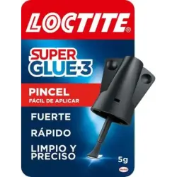 Loctite Super Glue-3 Pincel 5gr - Adhesivo Universal Triple Resistencia - Fuerza y Uso Instantaneo - 2640969/2046283/2640782/264
