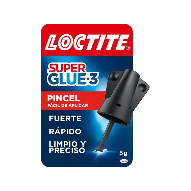 Loctite Super Glue-3 Pincel 5gr - Adhesivo Universal Triple Resistencia - Fuerza y Uso Instantaneo - 2640969/2046283/2640782/264