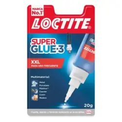 Loctite Superglue-3 XXL 20gr - Adhesivo Universal Instantaneo - Transparente y Secado Rapido - Resistente al Agua y Temperaturas