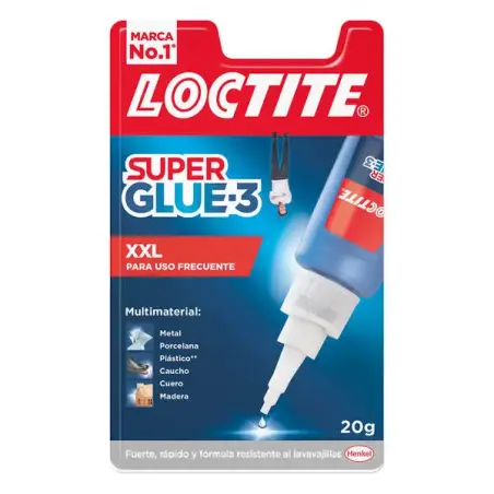 Loctite Superglue-3 XXL 20gr - Adhesivo Universal Instantaneo - Transparente y Secado Rapido - Resistente al Agua y Temperaturas