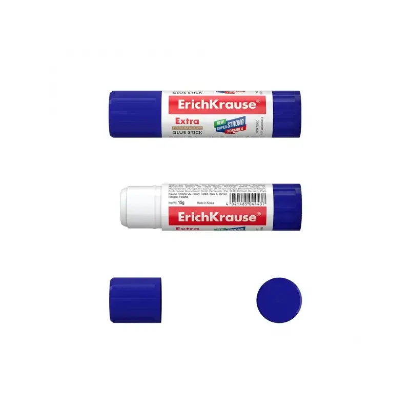 Erichkrause Pegamento en Barra Extra 15gr - Formula Super Fuerte - Consumo Economico - Adhesion Rapida y Fiable - Facil de Lavar