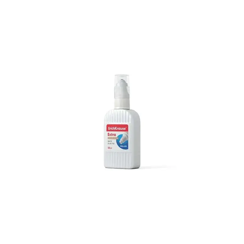 Erichkrause Cola Blanca PVA Roller 50ml - Alta Capacidad Adhesiva - Aplicador de Rodillo - No Toxico - Resistente al Frio - Colo