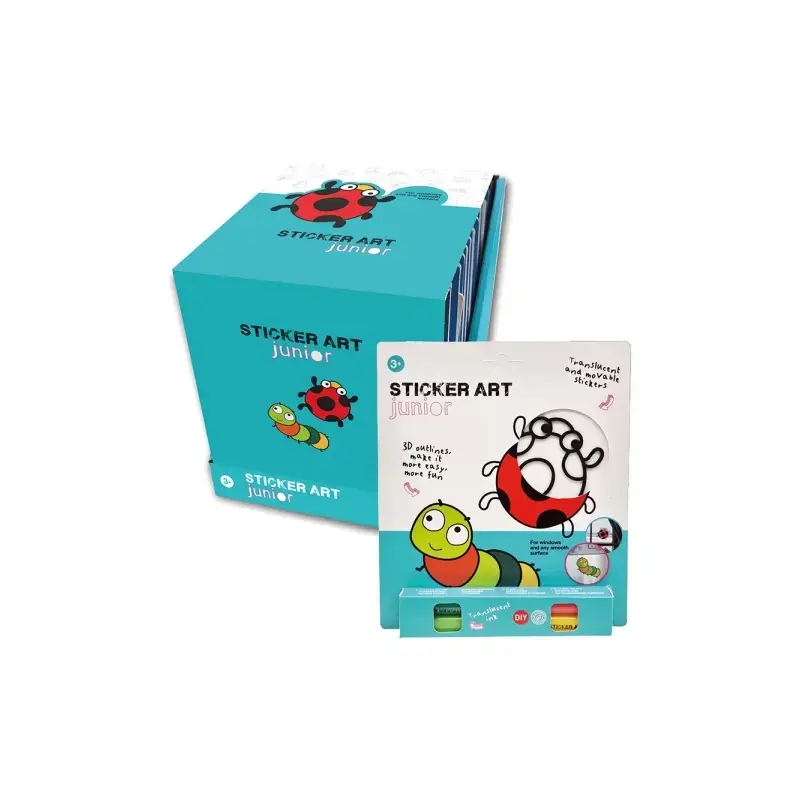 Comansi Sticker Art Junior Genérico Blister - Pegatinas Creativas para Ventanas - Manualidades Infantiles - Surtido Temático | A