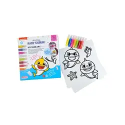 Comansi Sticker Art Junior Baby Shark - Pegatinas Creativas para Ventanas - Manualidades Infantiles - Surtido Temático | Ahorro