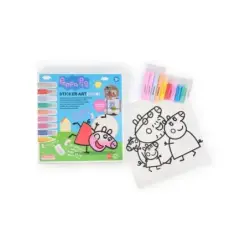 Comansi Sticker Art Junior Peppa Pig - Pegatinas Creativas para Ventanas - Manualidades Infantiles - Surtido Temático | Ahorro I