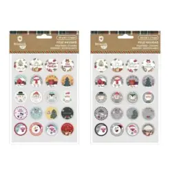 Bismark Pack de 60 Pegatinas Navideñas - Ideales para Decorar Regalos | Ahorro Imprimiendo