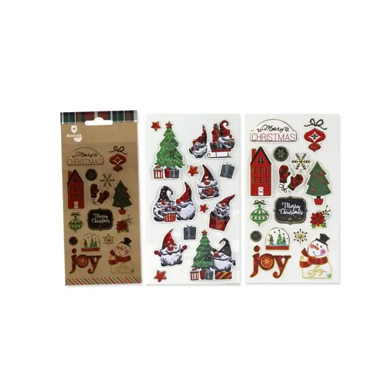 Bismark Pack con 1 Hoja de Pegatinas Navideñas - 2 Diseños Aleatorios | Ahorro Imprimiendo