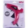 Apli Pistola de Cola Termofusible 40W para Barras de Ø11mm - Incluye 2 Barras de Cola de Ø11mm x 10cm - Color Rojo | Ahorro Impr