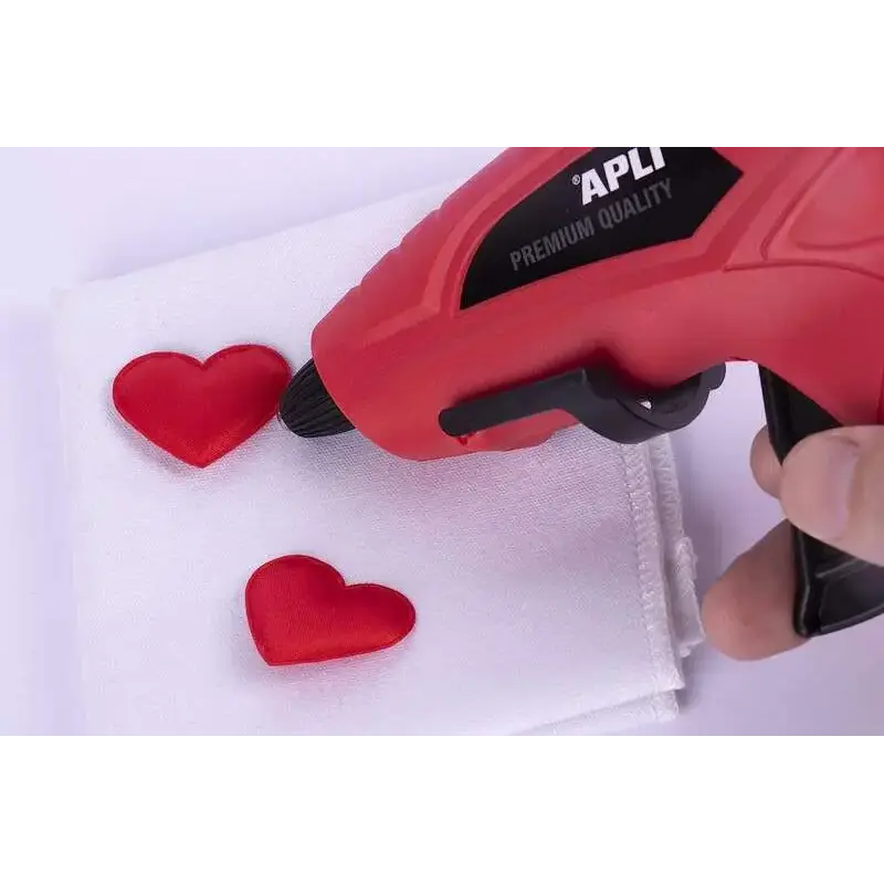 Apli Pistola de Cola Termofusible 40W para Barras de Ø11mm - Incluye 2 Barras de Cola de Ø11mm x 10cm - Color Rojo | Ahorro Impr