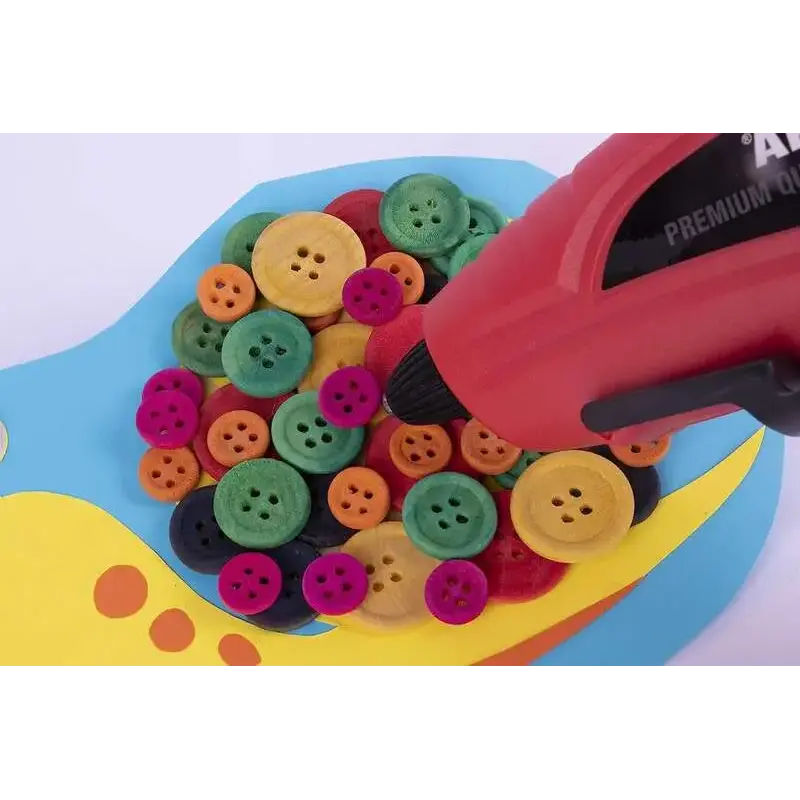 Apli Pistola de Cola Termofusible 40W para Barras de Ø11mm - Incluye 2 Barras de Cola de Ø11mm x 10cm - Color Rojo | Ahorro Impr