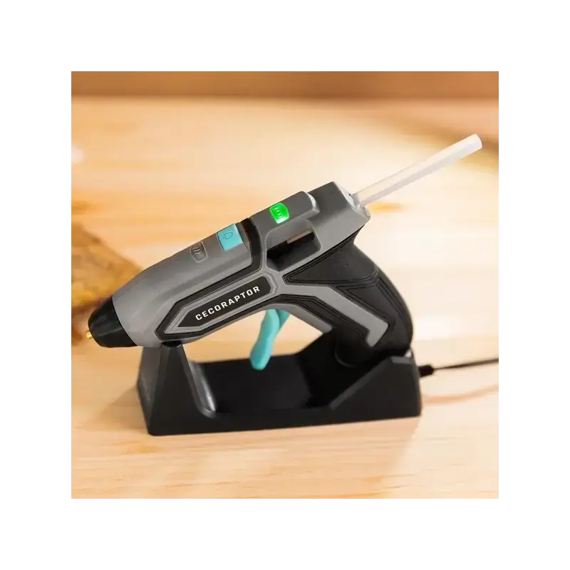 Cecotec CecoRaptor Perfect Fix 360 X‑Treme Pistola de Cola Termofusible - Autonomia 30min - Base de Carga - Bateria 1.5Ah 3.7V -