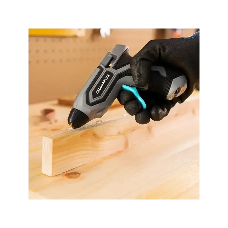 Cecotec CecoRaptor Perfect Fix 360 X‑Treme Pistola de Cola Termofusible - Autonomia 30min - Base de Carga - Bateria 1.5Ah 3.7V -