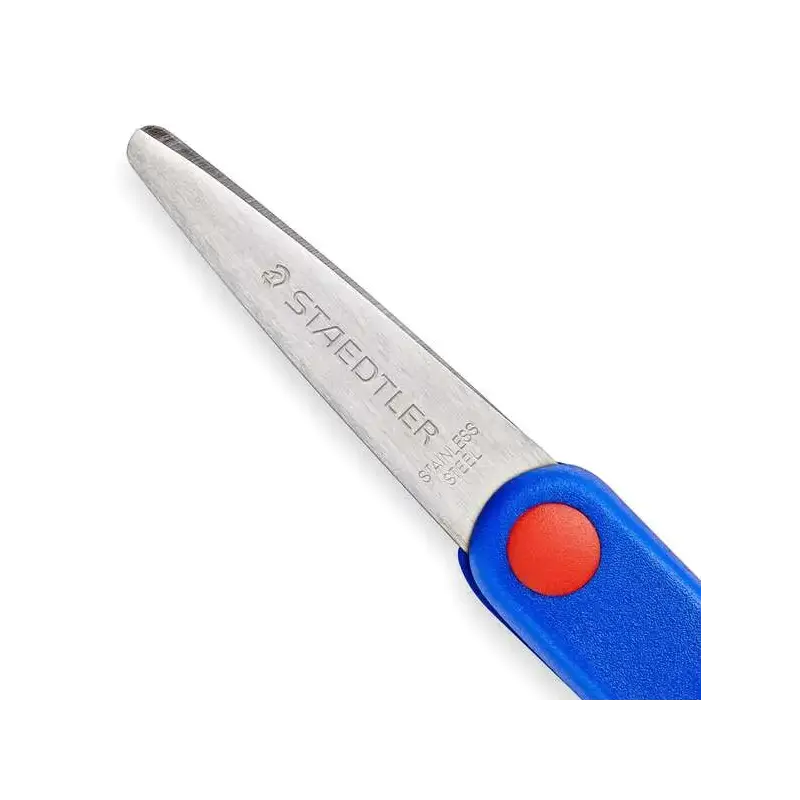 Staedtler Noris 965 Tijera Escolar de Seguridad - Agarre Ergonomico Suave - Cuchillas Romas - Longitud 14cm | Ahorro Imprimiendo