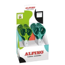 Alpino Colorfull Tijera Escolar 13cm - Acero Inoxidable - Punta Roma - Colores Surtidos | Ahorro Imprimiendo