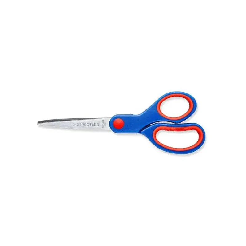 Staedtler Noris 965 Tijera Escolar - Acero Inoxidable - Agarre Ergonomico - Color Azul | Ahorro Imprimiendo