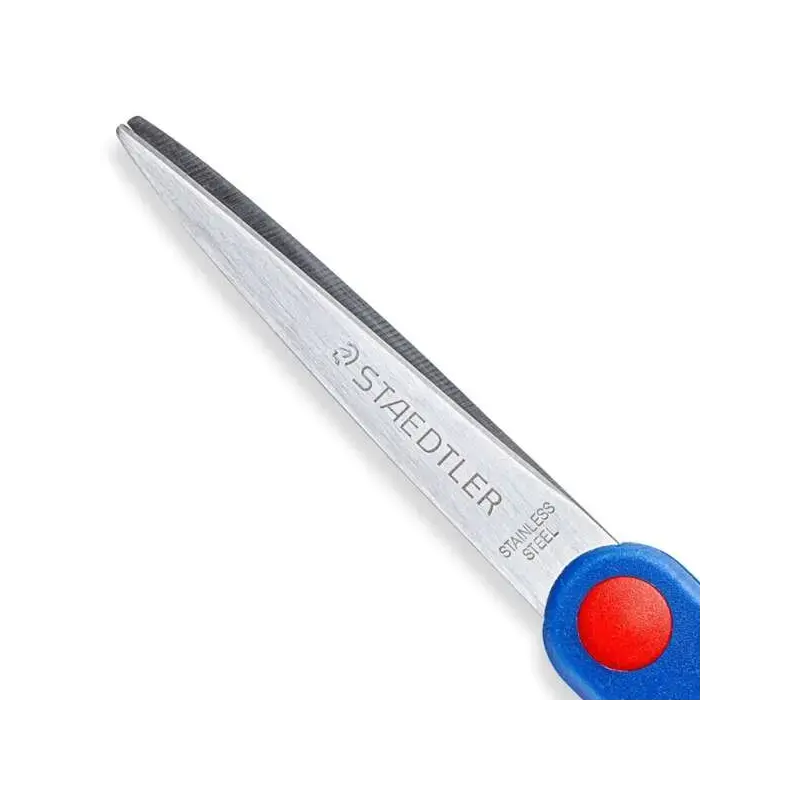 Staedtler Noris 965 Tijera Escolar - Acero Inoxidable - Agarre Ergonomico - Color Azul | Ahorro Imprimiendo