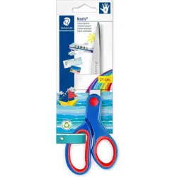 Staedtler Noris 965 Tijera Escolar para Niños - Acero Inoxidable - Suave y Ergonomica - Corte de Calidad - Longitud 21cm | Ahorr
