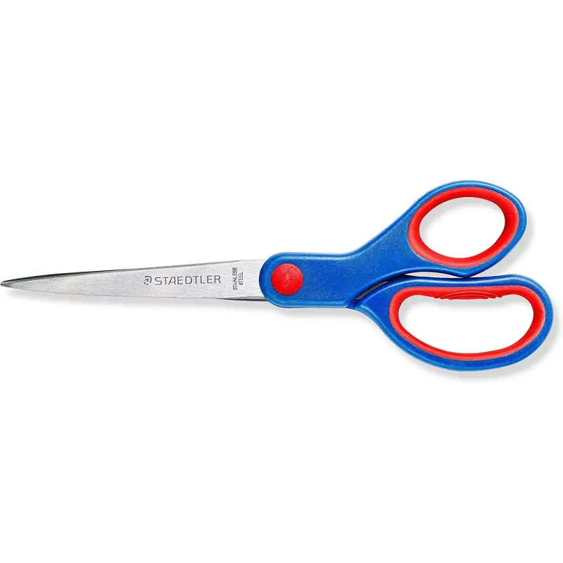 Staedtler Noris 965 Tijera Escolar para Niños - Acero Inoxidable - Suave y Ergonomica - Corte de Calidad - Longitud 21cm | Ahorr