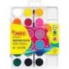 Jovi Pack de 18 Acuarelas en Pastilla 22mm + Pincel - Brillantes - Facilmente Mezclables - Colores Surtidos | Ahorro Imprimiendo