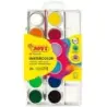 Jovi Pack de 12 Acuarelas en Pastilla 22mm + Pincel - Brillantes - Facilmente Mezclables - Colores Surtidos | Ahorro Imprimiendo