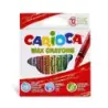 Carioca Pack de 12 Ceras de Colores - Lavables - Cuerpo de Ø 8mm - Colores Surtidos | Ahorro Imprimiendo