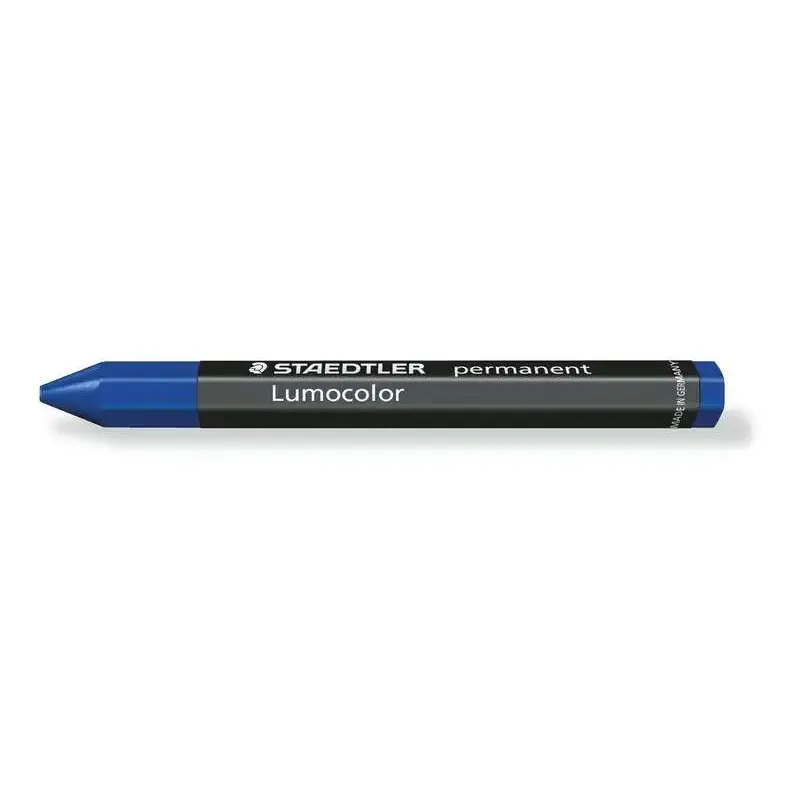 Staedtler Lumocolor Permanent Omnigraph 236 Cera Permanente Hexagonal - Resistente al Agua - Diametro 12mm Aprox - Color Azul |