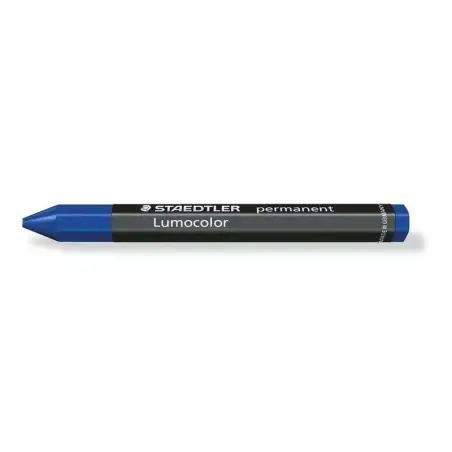 Staedtler Lumocolor Permanent Omnigraph 236 Cera Permanente Hexagonal - Resistente al Agua - Diametro 12mm Aprox - Color Azul |