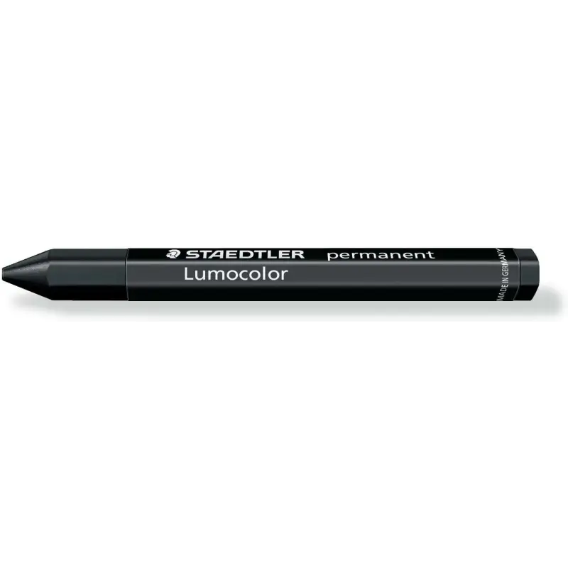 Staedtler Lumocolor Permanent Omnigraph 236 Cera Permanente Hexagonal - Resistente al Agua - Diametro 12mm Aprox - Color Negro |