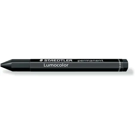 Staedtler Lumocolor Permanent Omnigraph 236 Cera Permanente Hexagonal - Resistente al Agua - Diametro 12mm Aprox - Color Negro |