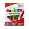 Carioca Pack de 24 Ceras de Colores - Lavables - Cuerpo de Ø 8mm - Colores Surtidos | Ahorro Imprimiendo
