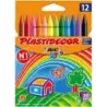 Bic Kids Plastidecor Caja de 12 Lapices de Cera - Extraresistentes - Facil de Sacar Punta - No Mancha | Ahorro Imprimiendo