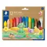 Staedtler Noris Junior Pack de 12 Ceras de Colores Extragruesas - Forma Hexagonal - Colores Surtidos | Ahorro Imprimiendo