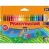Bic Kids Plastidecor Caja de 24 Lapices de Cera - Extraresistentes - Facil de Sacar Punta - No Mancha | Ahorro Imprimiendo