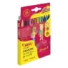 Jovi Crayons Student Estuche de 12 Ceras Plasticas - Resistentes - No Manchan - Agradables de Rayar - Acabado Brillante - Gran D