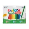 Carioca Plastello Pack de 24 Plasticeras Extra Limpias - No Dejan Color en las Manos - Duran Tres Veces Mas - Colores Brillantes