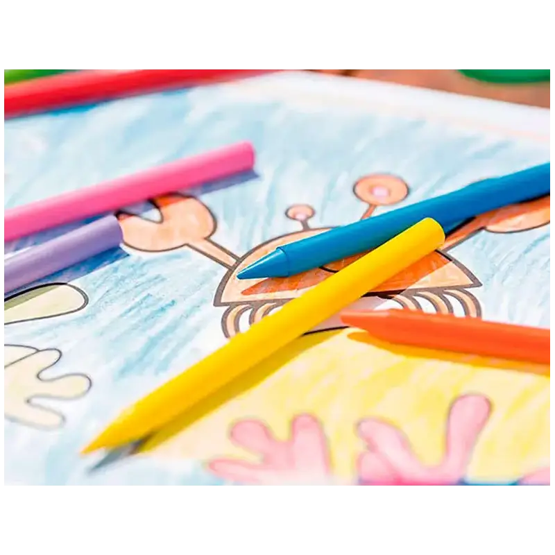 Bic Kids Plastidecor Caja de 36 Lapices de Cera - Extraresistentes - Facil de Sacar Punta - No Mancha | Ahorro Imprimiendo
