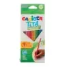 Carioca Tita Pack de 12 Lapices Triangulares de Resina - Cuerpo Triangular - Colores Brillantes y Lavables - Escritura Blanda -