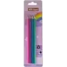 MKtape Pack de 4 Lapices Triangulares de Colores - Mina de 3,0mm - Resistencia a la Rotura - Colores Pastel | Ahorro Imprimiendo