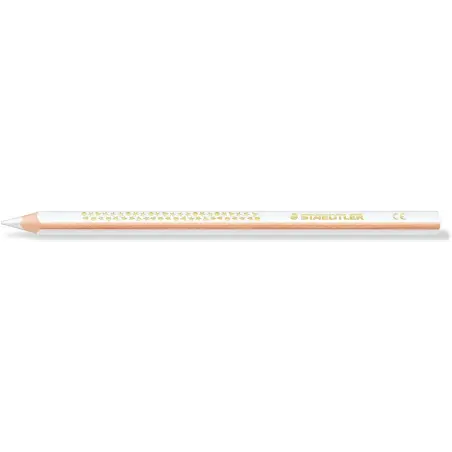 Staedtler Jumbo Noris 128 Lapiz Triangular de Color - Mina de 4mm - Resistencia a la Rotura - Diseño Ergonomico - Color Blanco |