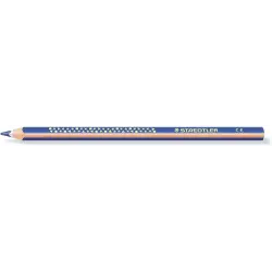 Staedtler Jumbo Noris 128 Lapiz Triangular de Color - Mina de 4mm - Resistencia a la Rotura - Diseño Ergonomico - Color Azul | A